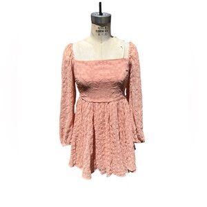 Free People M peach pink Malina mini dress
